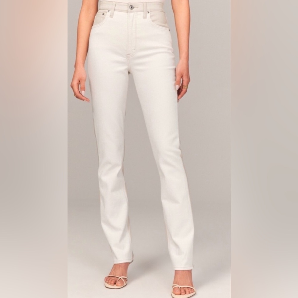 Abercrombie & Fitch White Denim Jeans